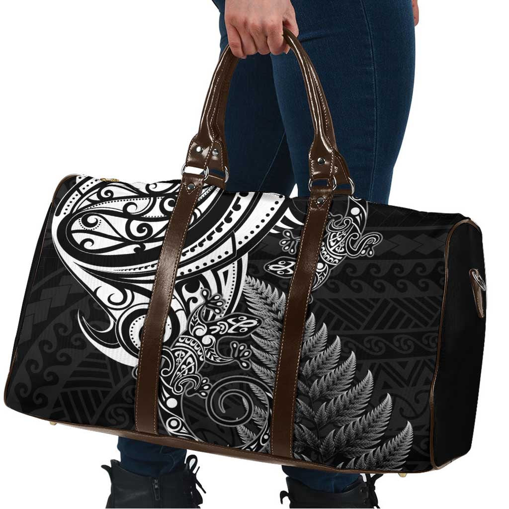 New Zealand Lizard Travel Bag Silver Fern Aotearoa Maori - Polynesian Pride