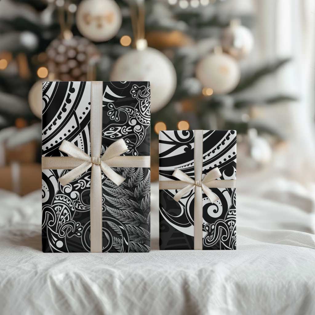 New Zealand Lizard Wrapping Paper Silver Fern Aotearoa Maori - Polynesian Pride