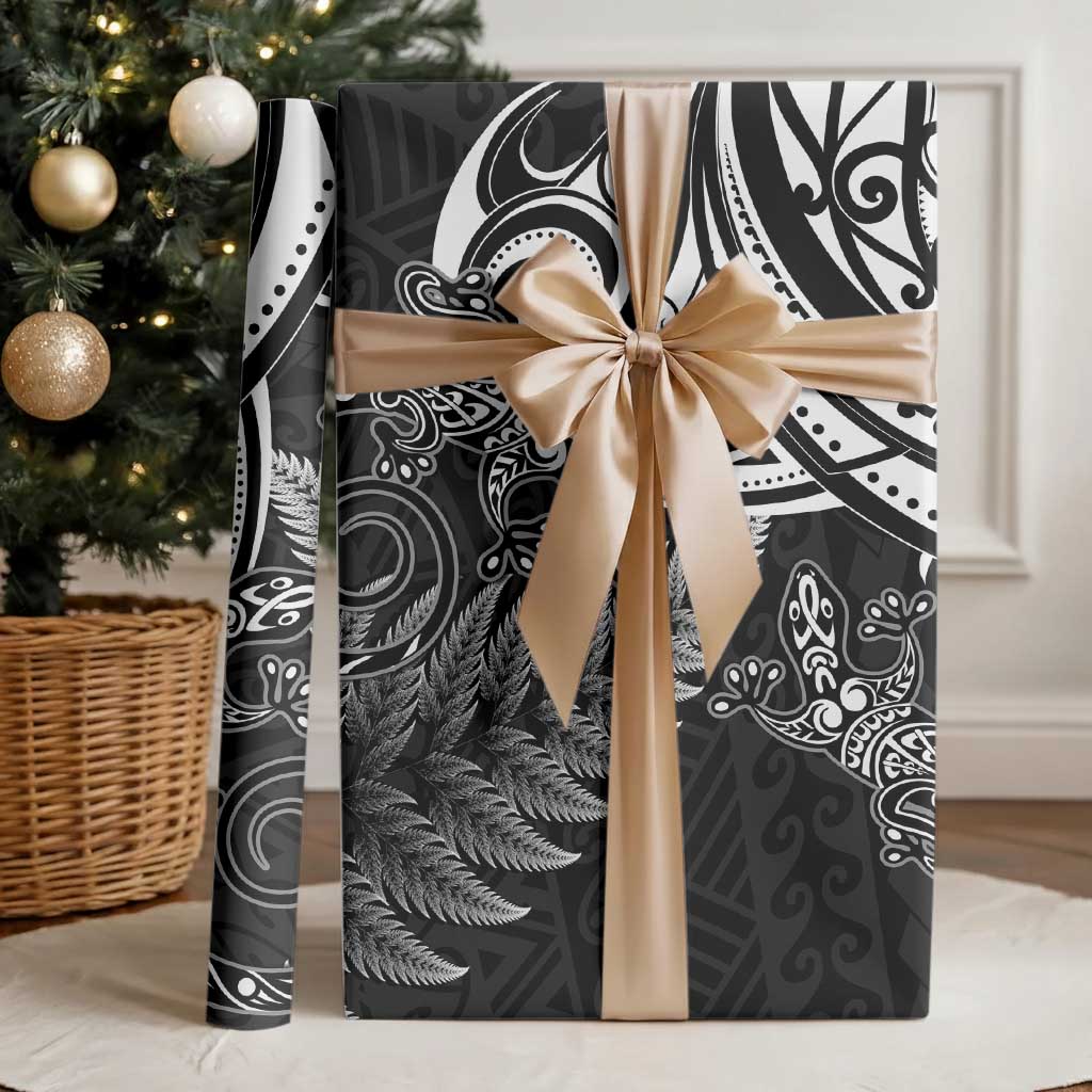 New Zealand Lizard Wrapping Paper Silver Fern Aotearoa Maori - Polynesian Pride