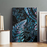 New Zealand Lizard Canvas Wall Art Silver Fern Aotearoa Maori With Paua Shell