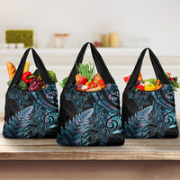 New Zealand Lizard Grocery Bag Silver Fern Aotearoa Maori With Paua Shell
