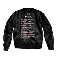 New Zealand Haka Rugby Bomber Jacket 2024 Pacific Go Black Silver Fern LT14 - Polynesian Pride