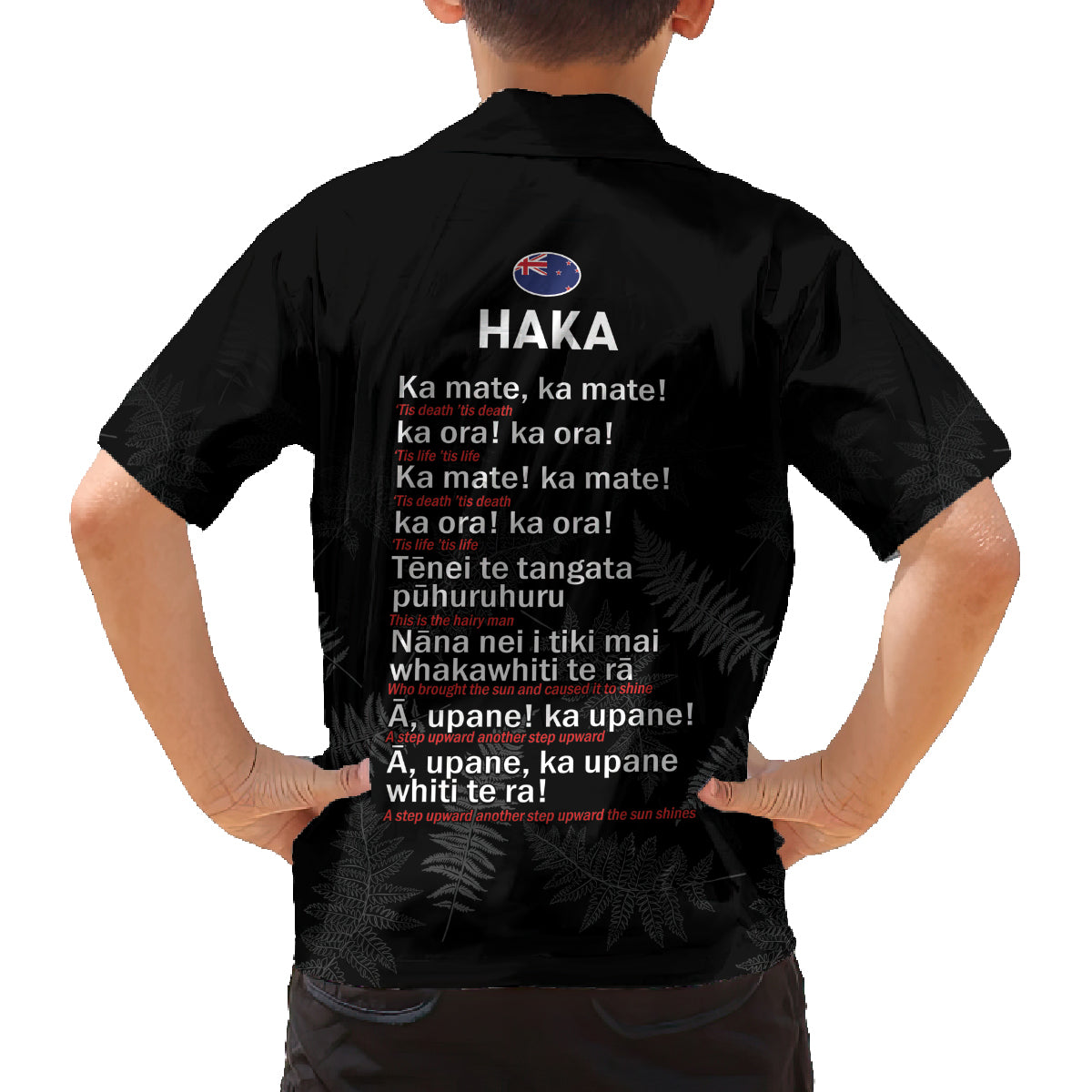 New Zealand Haka Rugby Family Matching Off Shoulder Maxi Dress and Hawaiian Shirt 2024 Pacific Go Black Silver Fern LT14 - Polynesian Pride