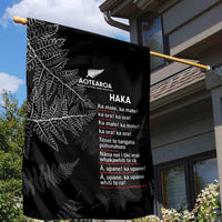 Custom New Zealand Haka Rugby Garden Flag 2024 Pacific Go Black Silver Fern