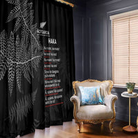 Custom New Zealand Haka Rugby Window Curtain 2024 Pacific Go Black Silver Fern LT14 - Polynesian Pride