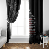 Custom New Zealand Haka Rugby Window Curtain 2024 Pacific Go Black Silver Fern LT14 - Polynesian Pride