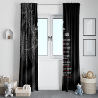 Custom New Zealand Haka Rugby Window Curtain 2024 Pacific Go Black Silver Fern LT14 - Polynesian Pride