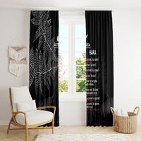 Custom New Zealand Haka Rugby Window Curtain 2024 Pacific Go Black Silver Fern LT14 - Polynesian Pride
