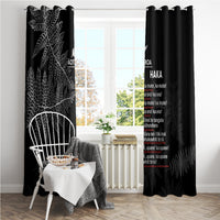 Custom New Zealand Haka Rugby Window Curtain 2024 Pacific Go Black Silver Fern LT14 - Polynesian Pride