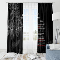Custom New Zealand Haka Rugby Window Curtain 2024 Pacific Go Black Silver Fern LT14 - Polynesian Pride