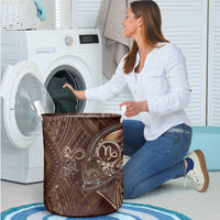 Personalised Polynesia Zodiac Capricorn Laundry Basket Galaxy Polynesian Pattern Chest Tattoo Style