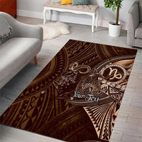 Personalised Polynesia Zodiac Capricorn Area Rug Galaxy Polynesian Pattern Chest Tattoo Style