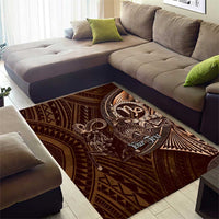 Personalised Polynesia Zodiac Capricorn Area Rug Galaxy Polynesian Pattern Chest Tattoo Style