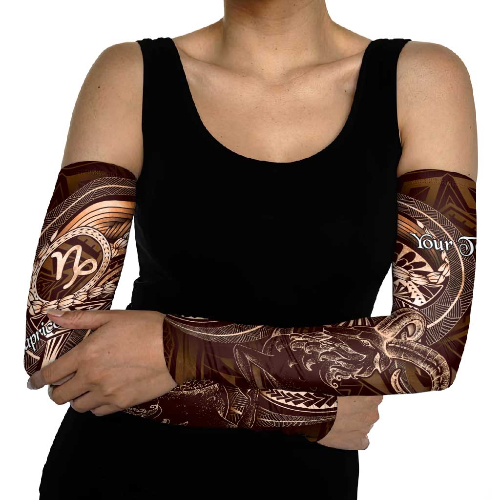 Personalised Polynesia Zodiac Capricorn Arm Sleeves Galaxy Polynesian Pattern Chest Tattoo Style