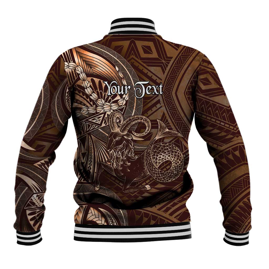 Personalised Polynesia Zodiac Capricorn Baseball Jacket Galaxy Polynesian Pattern Chest Tattoo Style LT14 - Polynesian Pride