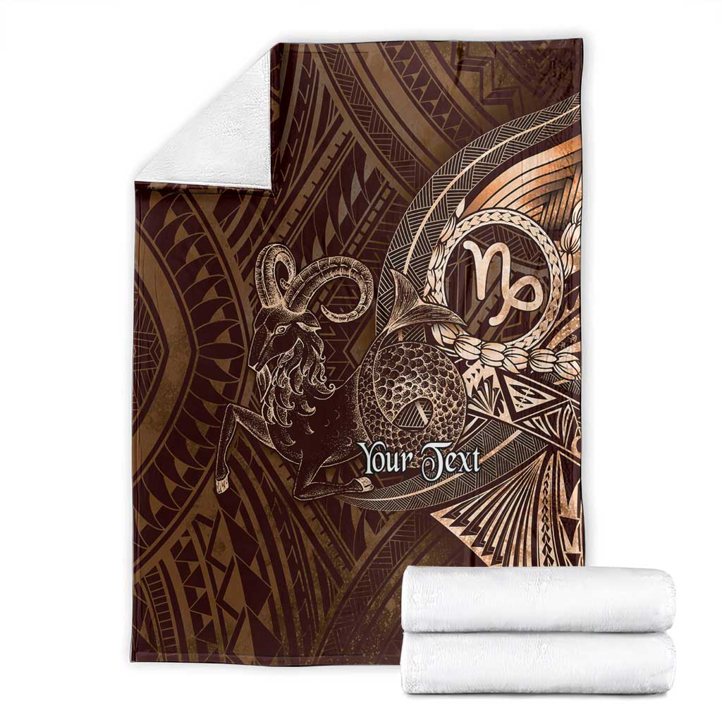 Personalised Polynesia Zodiac Capricorn Blanket Galaxy Polynesian Pattern Chest Tattoo Style LT14 - Polynesian Pride
