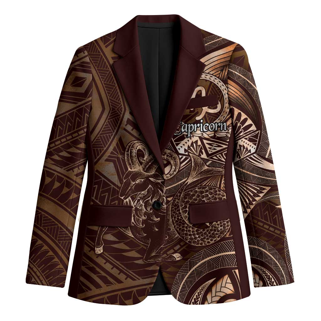 Personalised Polynesia Zodiac Capricorn Blazer Galaxy Polynesian Pattern Chest Tattoo Style