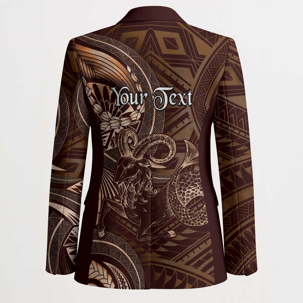 Personalised Polynesia Zodiac Capricorn Blazer Galaxy Polynesian Pattern Chest Tattoo Style