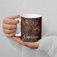 Personalised Polynesia Zodiac Capricorn Ceramic Mug Galaxy Polynesian Pattern Chest Tattoo Style LT14 - Polynesian Pride
