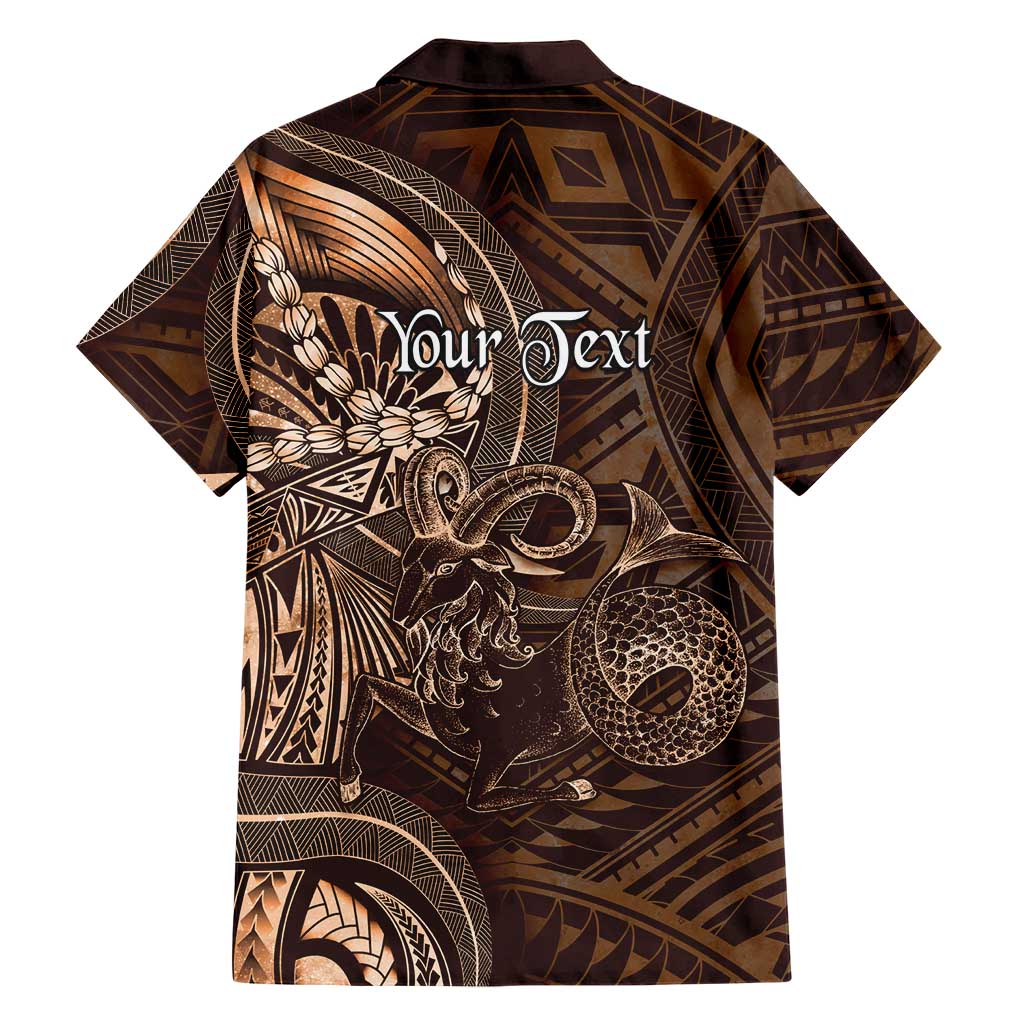 Personalised Polynesia Zodiac Capricorn Family Matching Puletasi and Hawaiian Shirt Galaxy Polynesian Pattern Chest Tattoo Style LT14 - Polynesian Pride