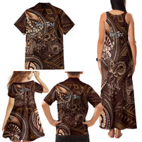 Personalised Polynesia Zodiac Capricorn Family Matching Tank Maxi Dress and Hawaiian Shirt Galaxy Polynesian Pattern Chest Tattoo Style LT14 - Polynesian Pride