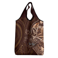 Personalised Polynesia Zodiac Capricorn Grocery Bag Galaxy Polynesian Pattern Chest Tattoo Style