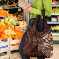 Personalised Polynesia Zodiac Capricorn Grocery Bag Galaxy Polynesian Pattern Chest Tattoo Style