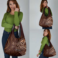 Personalised Polynesia Zodiac Capricorn Grocery Bag Galaxy Polynesian Pattern Chest Tattoo Style