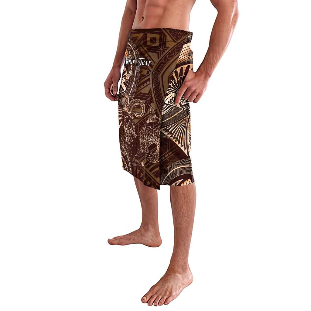 Personalised Polynesia Zodiac Capricorn Lavalava Galaxy Polynesian Pattern Chest Tattoo Style
