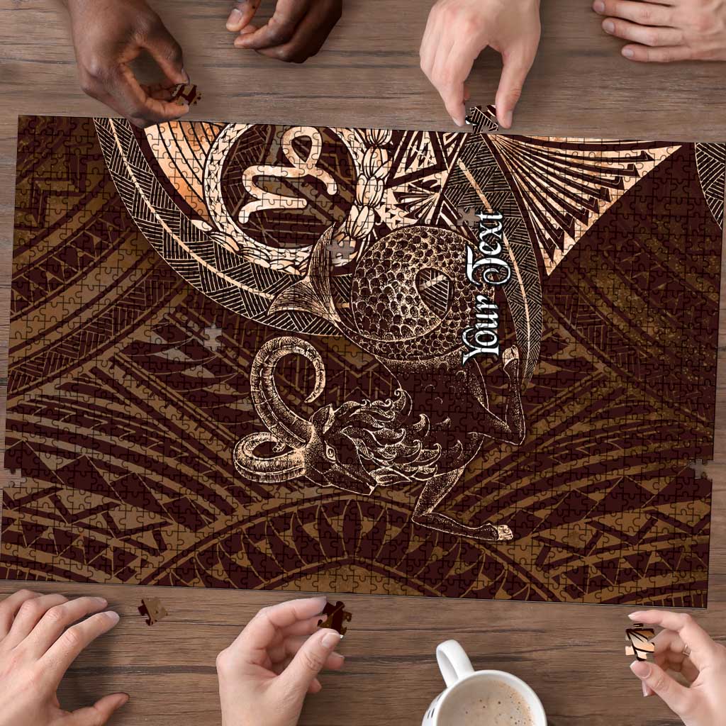 Personalised Polynesia Zodiac Capricorn Puzzle Galaxy Polynesian Pattern Chest Tattoo Style LT14 - Polynesian Pride