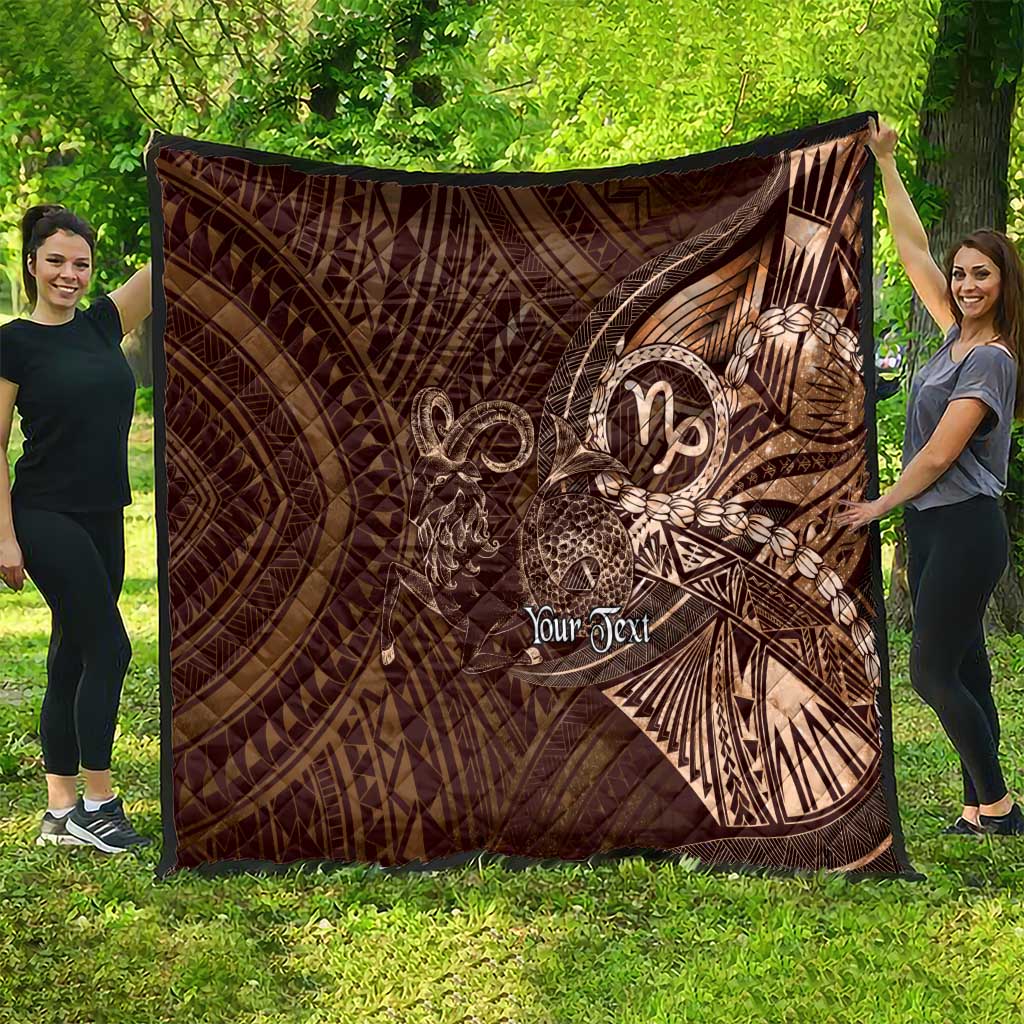 Personalised Polynesia Zodiac Capricorn Quilt Galaxy Polynesian Pattern Chest Tattoo Style