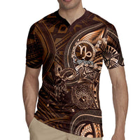 Personalised Polynesia Zodiac Capricorn Rugby Jersey Galaxy Polynesian Pattern Chest Tattoo Style