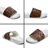 Personalised Polynesia Zodiac Capricorn Slide Sandals Galaxy Polynesian Pattern Chest Tattoo Style