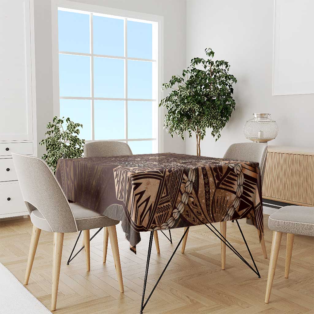 Personalised Polynesia Zodiac Capricorn Tablecloth Galaxy Polynesian Pattern Chest Tattoo Style LT14 - Polynesian Pride