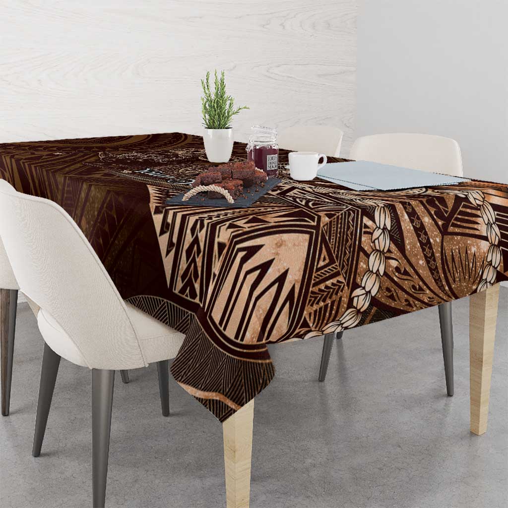 Personalised Polynesia Zodiac Capricorn Tablecloth Galaxy Polynesian Pattern Chest Tattoo Style LT14 - Polynesian Pride
