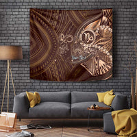 Personalised Polynesia Zodiac Capricorn Tapestry Galaxy Polynesian Pattern Chest Tattoo Style