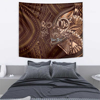 Personalised Polynesia Zodiac Capricorn Tapestry Galaxy Polynesian Pattern Chest Tattoo Style