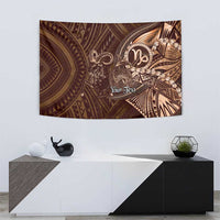 Personalised Polynesia Zodiac Capricorn Tapestry Galaxy Polynesian Pattern Chest Tattoo Style