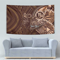 Personalised Polynesia Zodiac Capricorn Tapestry Galaxy Polynesian Pattern Chest Tattoo Style