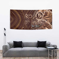 Personalised Polynesia Zodiac Capricorn Tapestry Galaxy Polynesian Pattern Chest Tattoo Style