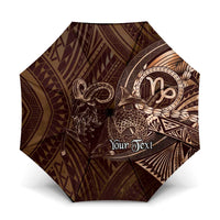 Personalised Polynesia Zodiac Capricorn Umbrella Galaxy Polynesian Pattern Chest Tattoo Style