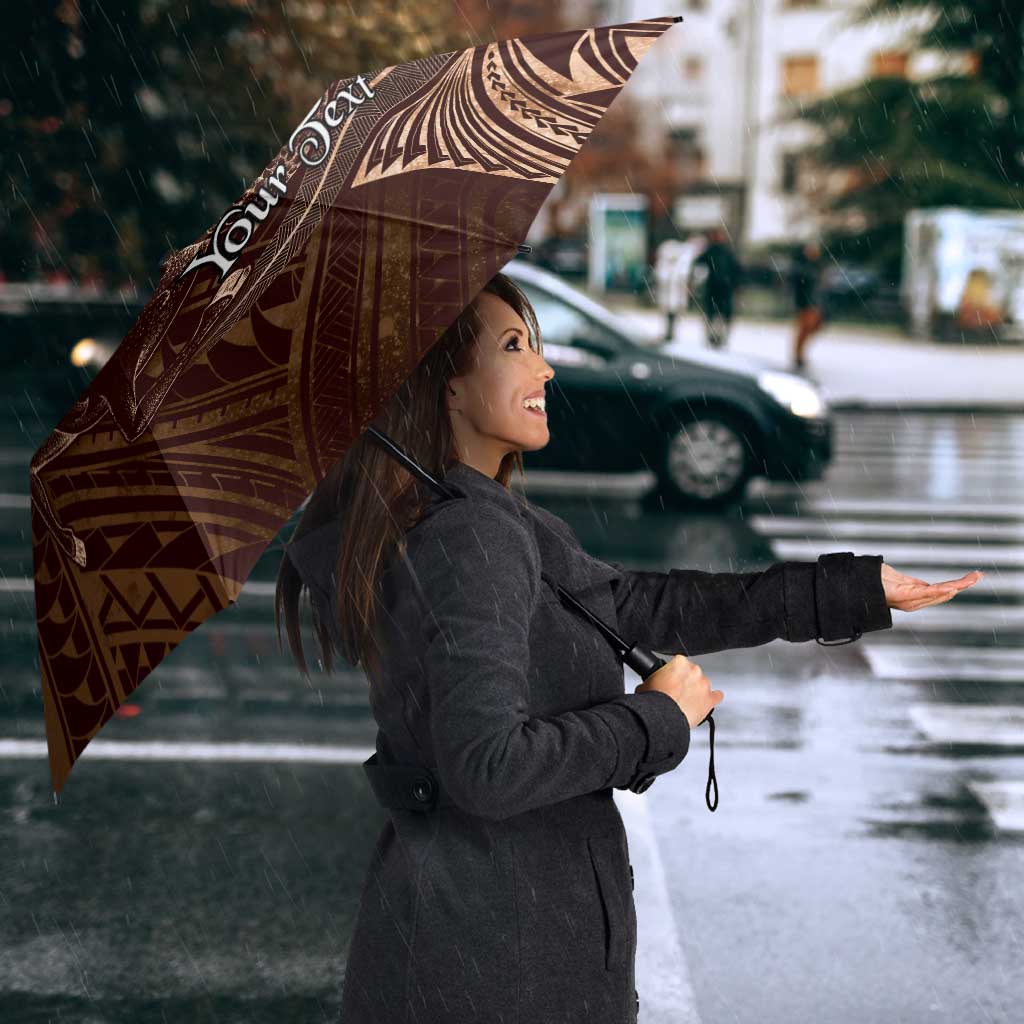 Personalised Polynesia Zodiac Capricorn Umbrella Galaxy Polynesian Pattern Chest Tattoo Style