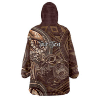 Personalised Polynesia Zodiac Capricorn Wearable Blanket Hoodie Galaxy Polynesian Pattern Chest Tattoo Style LT14 - Polynesian Pride