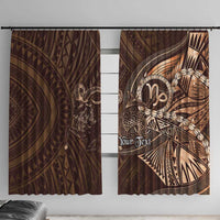 Personalised Polynesia Zodiac Capricorn Window Curtain Galaxy Polynesian Pattern Chest Tattoo Style