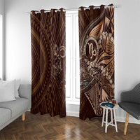 Personalised Polynesia Zodiac Capricorn Window Curtain Galaxy Polynesian Pattern Chest Tattoo Style