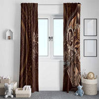 Personalised Polynesia Zodiac Capricorn Window Curtain Galaxy Polynesian Pattern Chest Tattoo Style
