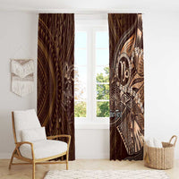 Personalised Polynesia Zodiac Capricorn Window Curtain Galaxy Polynesian Pattern Chest Tattoo Style