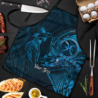 Personalised Polynesia Zodiac Pisces Apron Galaxy Polynesian Pattern Chest Tattoo Style