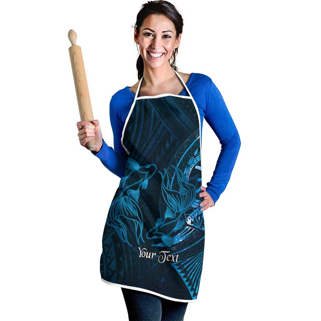 Personalised Polynesia Zodiac Pisces Apron Galaxy Polynesian Pattern Chest Tattoo Style