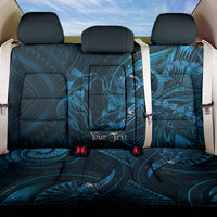 Personalised Polynesia Zodiac Pisces Back Car Seat Cover Galaxy Polynesian Pattern Chest Tattoo Style LT14 One Size Blue - Polynesian Pride